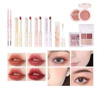 Beauty Kit- Versatile Makeup Sets,Makeup Kit | 8-Piece Makeup Kit for Beginners with Step-By-Step Guide, Portable Travel All-In- Cosmetic Set Includes Compact Blush for Women, Girls