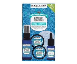 Beauty Kitchen - Seahorse Plankton + Discovery Collection - Hydrating Moisturiser, Cleanser, Mask, Oil & Sponge - For Fine Lines, Wrinkes & Uneven Skin Tone - Vegan/Cruelty Free