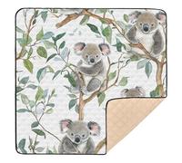Beauty Koala White Soft Padded Baby Floor Play mat for Floor Non-Toxic Foldable Padded Baby Mat for Baby Toddler Infant, 50'' x 50''alfombras para jugar Bebes