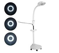 Beauty Lamp Standard Lamp Ring Light with Tripod, LED Cold Light Height Adjustable 8X Magnifying Glass Standing Lamp for Tattoo Beauty Salon Use (UK)