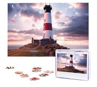 Beauty Lighthouse Puzzles from Photos 1000 Pieces Personalized Wooden Puzzle Challenging Jigsaw Puzzles for Adults Custom Picture Puzzle Gifts for Family Wedding Friend