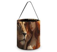 Beauty Lion Animal Beasts Halloween Tricking Or Treating Candy Bag Reusable Tote Bag for Party Easter