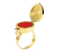 Beauty Lip Ring - Fashion Cosmetic Jewelry, Mini Lip Balm Storage, Easy to Carry Makeup Accessory, Trendy Ring Design | Lip Balm Case Ideal for Use with College Dating, multicoloured, Siehe