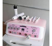 Beauty Machine - Needle-free Electroporation For Anti-aging, Diamond Microdermabrasion With Vacuum Spray, 6-in-1 Galvanic Cavitation Device For Skin Tightening & Deep Cleansing