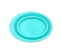 Beauty Makeup Brush Powder Sponge Multifunctional Cleaning Tool Scrubbing Pad Soft Silicone Folding Bowl(Green)
