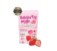 Beauty Milk Powder with Strawberry and Cantaloupe Matcha Flavor Milkshake