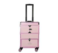 Beauty Nail Roller Case Makeup Travel Case Folding Suitcase Aluminum with Cosmetic Storage Tool Box (Color : Rose Gold, Size : 400X190X400Mm) (Roze 400X190X400Mm),Roze400X190X400Mm