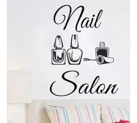 Beauty Nail Salon Quote Wall Decal Removable Manicure Pedicure Stickers Nails Art Barber Shop Decoration Decals Nail Polish 42X53CM