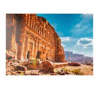 Beauty Of Rocks And Ancient Architecture In Petra, Jordan - Premium 1000 pieces Puzzle - MyPuzzle special collection from Puzzle Galaxy