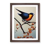 Beauty Of The Bird Framed Wall Art Print A2 Walnut