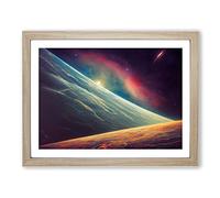 Beauty Of The Cosmos H1022 Framed Print for Living Room Bedroom Home Office Décor, Wall Art Picture Ready to Hang, Oak A3 Frame (46 x 34 cm)