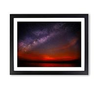 Beauty Of The Milky Way Modern Art Framed Print | A4 Black Framed Wall Art | Ready to Hang | Modern Space Picture | Living Room Bedroom Lounge Office