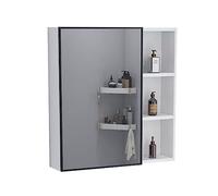 Beauty ordinary mirror cabinet with storage rack bathroom mirror cabinet (Color : Noir, Size : 70cm)