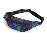 Beauty Peacock Fanny Pack Fanny Packs for Women Men Waist Bag Mens Fanny Pack Womens Fanny Pack Fanny Pack Men Running Fanny Pack Small Fanny Packs for Women, style, 36*15cm