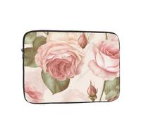 Beauty Pink Roses Laptop Sleeve Shockproof Laptop Case Carrying Sleeve Laptop Sleeves for Men Women