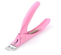 Beauty Plus Acrylic False Nail Clipper Stainless Steel Nail Tip Cutter Trimmer Fake Nail Clippers for Nail (Pink)
