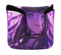 Beauty Psycho Anime Mallet Putter Head Cover Magnetic Golf Putter Headcovers for Men and Women PU Leather