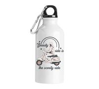 Beauty Ride Is The Scooty Ride Scooter Graphic Tourist Water Bottle White