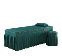 Beauty Salon 2pcs Set Bed Sheet + Pillowcase SPA Skin-Friendly Massage Table Bed Cover Sheet Bedskirt with Hole Beauty Bedspread(Color-05,80x190cm)