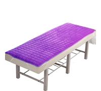 Beauty Salon Bed Mattress, Anti-Slip Thin Mat for Acupuncture & Physiotherapy, Purple 190x80cm, Curved Design with/without Holes, Ideal for Tuina Treatments