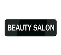 Beauty Salon Call In For An Appointment Sign, 10 X 3 Inch Acrylic Plastic Sign With Symbols, Self-Adhesive, For Restaurant, Salons, Hotel, Motel, Rest Stops, Public Restrooms