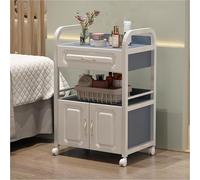 Beauty Salon Cart - Multifunctional Eyelash Artist Storage Cart with Cabinet for Hairdressers and Barber Shops