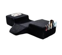 Beauty Salon Eyelash Extension Pillow Memory Foam Lash Pillow with Velvet Pillowcase Ergonomic Curve Improve Cervical Pillows for Neck Pain(Black)