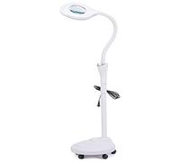 Beauty Salon Floor Standing Magnifying Glass Lamp 16X LED Light Ultra Bright Energy Saving - Tattoo Lamp Beauty Lamp Nail Tattoo Eyebrow Shadowless - with Rolling Floor Stand