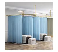 Beauty Salon Partition Curtain - Semi-transparent Room Divider with U-shaped Support Rod for Salons, Clinics, and Shared Bedrooms
