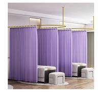 Beauty Salon Partition Curtain Semi-transparent Room Partition Curtain, U-shaped Long Support Rod, Suitable For Beauty Salons, Clinics, Shared Bedrooms