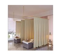 Beauty Salon Partition Curtain - U-shaped Support Rod, Semi-transparent Room Divider for Fitting Room, Bedroom