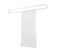Beauty Salon Partition Curtain Wall Mounted Divider Rod LightTransmitting Protection Screen for SPA & Beauty Salon 200cm White