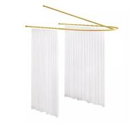 Beauty Salon Partition Curtain with Wall Mounted U-shaped Support Rod for Privacy and Space Division in Salons, Clinics, and Shared Bedrooms