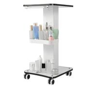 Beauty Salon Trolley, Frame Beauty Instrument Tray, SPA Beauty Machine Holder Trolley 3 Tier, With Wheels, for Salons, Spas, Barber Shops, Storage Stand Organizer