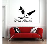 Beauty Salon Wall Decals Nail Salon Fashion Quotes Art Wall Stickers Decor Nails Polish Manicure Pedicure Pattern Removable 75x102cm