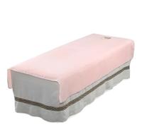 Beauty Salon Wrinkle-Resistant Skin-Friendly Cotton Bed Sheet Lightweight Bedspread Massage SPA Tuina Breathable Cover for Spa Beauty Salon(Pink,80x200 with Hole)