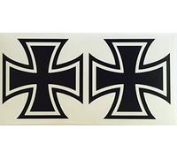 Beauty Shop Glued 2X Iron Cross black Iron Cross Sticker Dapper Car Sticker Tuning Oldschool Rat