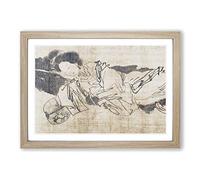 Beauty Sleeping by Tang Yin Framed Print | A2 Oak Framed Wall Art | Ready to Hang | Modern Nature Picture | Living Room Bedroom Lounge Office