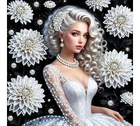 Beauty Special Shaped 5D DIY Partial Drill Kits for Adults Beginners Home Decor Diamonds Dots Gem Art Kits 11.81x11.81inch