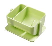 Beauty Sponge Blender Holder Powder Puff Organizer Multifunctional Double Compartment Makeup Storage for Vanity Bathroom ABS Material 1.2oz (Green)