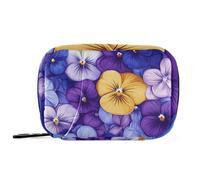 Beauty Spring Flowers Illinois Violet Pill Organizer with Detachable Compartments Portable Pill case Travel