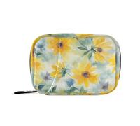 Beauty Spring Flowers Kansas Sunflower_24152_3 Medicine Bag Organizer with Detachable Compartments Convenient 7 Day Pill Organizer for Purse