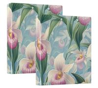Beauty Spring Flowers New Hampshire Pink Lady's Slipper_76522_4 One and A Half Inch Binder 3-Ringing with Pocket Cover 1/2 Packs Office Binder Hardcover