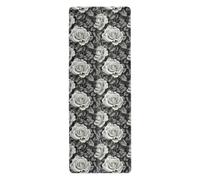Beauty Spring Flowers New York Rose_4 Non-slip carpet for women printed, non slip, yoga towel mat with bag for carrying tapete para ejercicio 71x26 inches