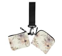 Beauty Spring Flowers South Dakota Pasque Flower Women's Wallets Card Cases Mini Fashion Women Credit Card Case Coin Purse with Wristlet Strap for Work Travel 2 Pcs, beauty spring flowers South Dakota