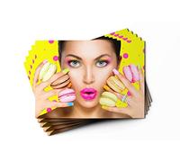 Beauty Stationery Gift Vouchers | Gift Card & Envelopes | Blank Gift Vouchers for Therapist, Beauty Salon, Spa, Wellness, Hair, Nail, Facial | A7-Sized Gift Cards | Colour Nail | Pack of 50