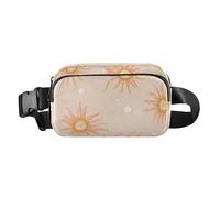 Beauty Sunflower Star Blush Fashion Waist Pack Crossbody Bag for Women Men Teens Large Capacity Sling Chest Bag with Adjustable Strap for Cycling Hiking Gym