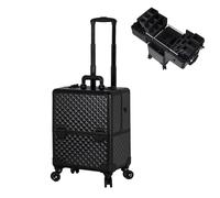 Beauty Trolley Case, Rolling Makeup Case Beauty Makeup Train Case Travel Trolley Cosmetic Bag Rolling Organizer Vanity Box Professional Cosmetic Case Makeup Brush Organizer Makeup Artist Cas