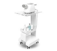 Beauty Trolley on Wheels, Spa Equipment Maintenance Cart Rack for Salons Spas Barber Shops, Instrument Storage Tray for Beauty Equipment & Other Items, Load 40 kg, White