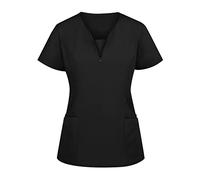 Beauty Tunic Uniform Wrap Mock Beauty Tunic Doctors Hospital Nursing Cat Grooming Healthcare Uniform Beauty Tunics for Women UK Uniforms Work Tunic Tops for Women UK